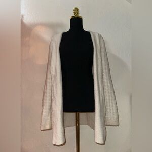 Cozy White Open-Front Sweater